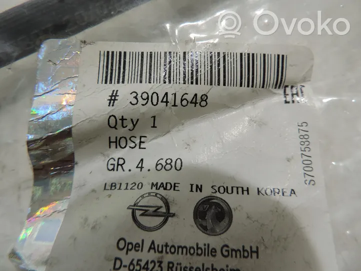 Opel Astra J Tubo flessibile circuito dei freni 39041648