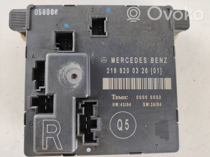 Mercedes-Benz CLS C219 Door control unit/module 2198200326