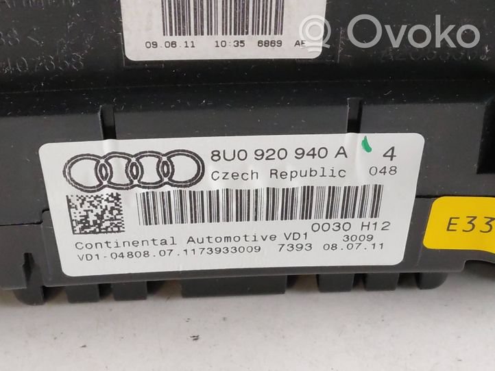 Audi Q3 8U Compteur de vitesse tableau de bord 8U0920940A