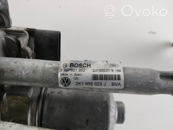 Volkswagen Caddy Mechanizm i silniczek wycieraczek szyby przedniej / czołowej 2K1955119F