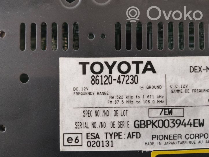 Toyota Prius (XW20) Radio/CD/DVD/GPS-pääyksikkö 8612047230