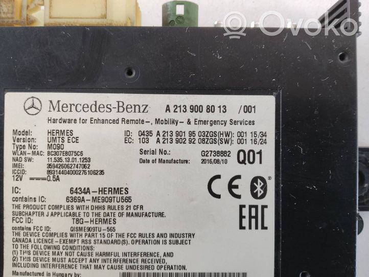 Mercedes-Benz A W176 Module unité de contrôle Bluetooth A2139008013