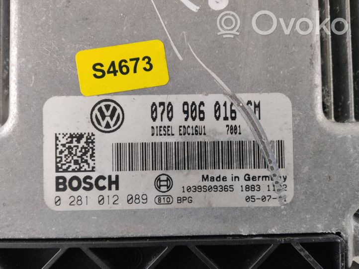 Volkswagen Phaeton Moottorin ohjainlaite/moduuli 070906016CM