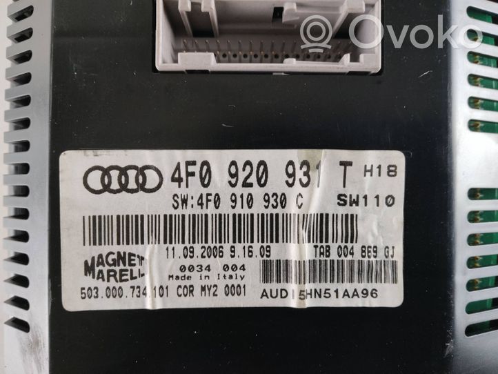 Audi A6 S6 C6 4F Nopeusmittari (mittaristo) 4F0920931T