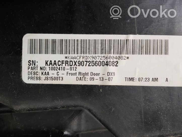 Dodge Nitro Meccanismo di sollevamento del finestrino anteriore senza motorino 1002410012