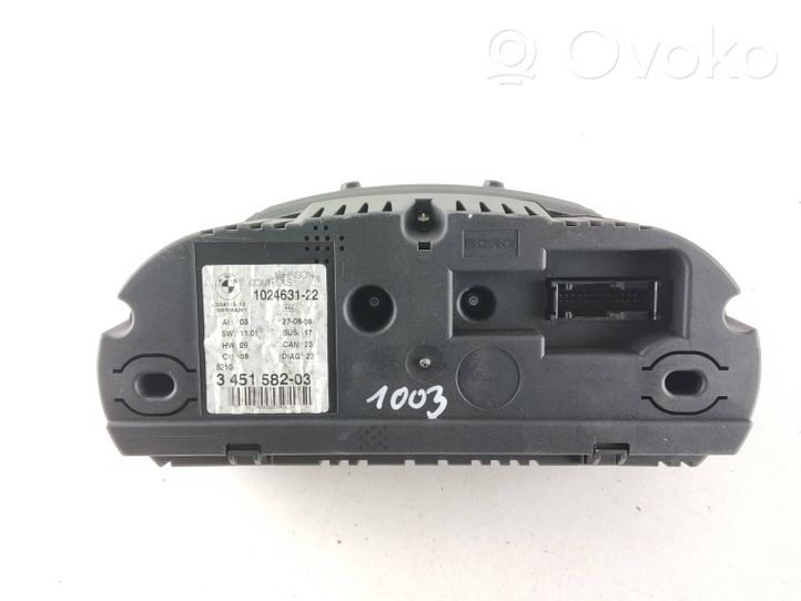 BMW X3 E83 Compteur de vitesse tableau de bord 3451582