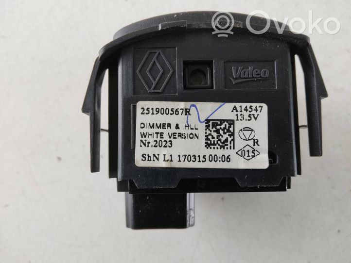 Renault Trafic III (X82) Headlight level height control switch 251900567R