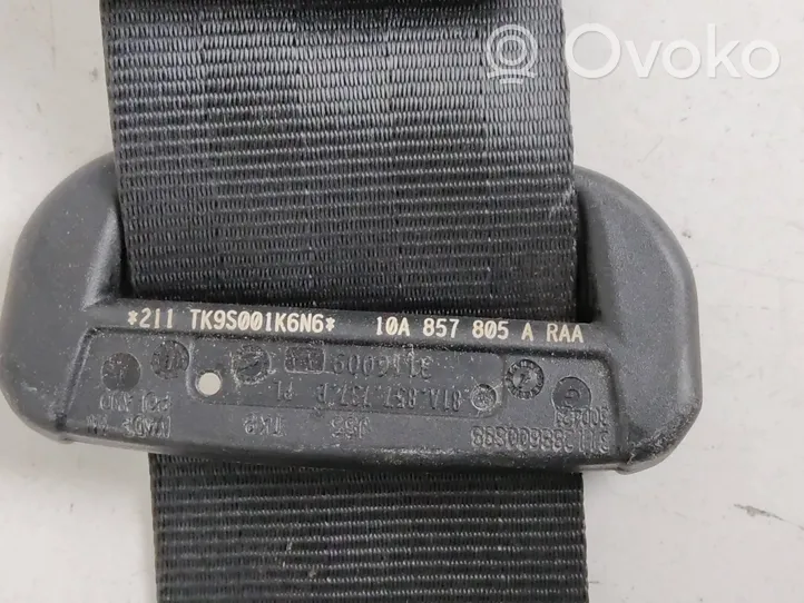 Volkswagen ID.3 Pas bezpieczeństwa fotela tylnego 10A857805A