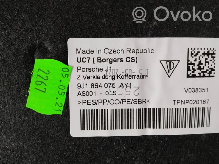 Porsche Taycan 9J1 Verkleidung des vorderen Kofferraumfachs 9J1864075