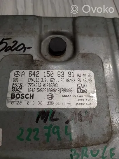 Mercedes-Benz GL X164 Motora vadības bloka ECU 0281013381