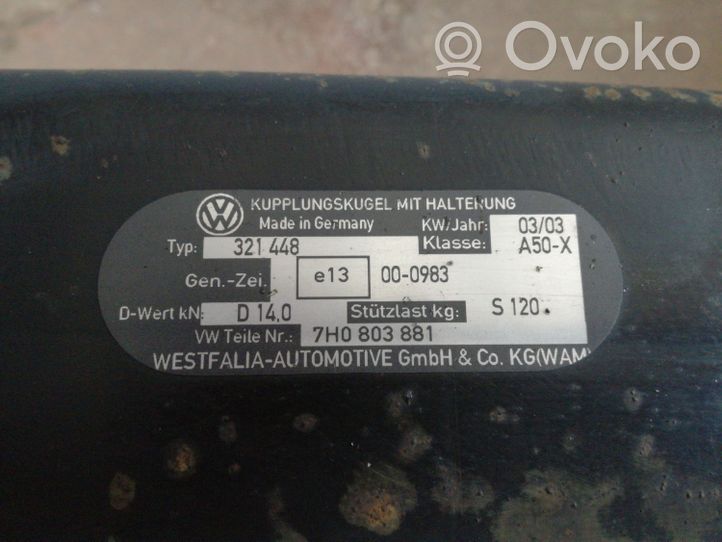 Volkswagen Transporter - Caravelle T5 Hak holowniczy / Komplet 7H0803881