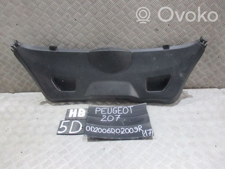 Peugeot 207 Rivestimento pannello laterale del bagagliaio/baule 9650186977