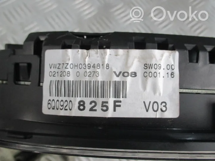 Volkswagen Polo IV 9N3 Tachimetro (quadro strumenti) 