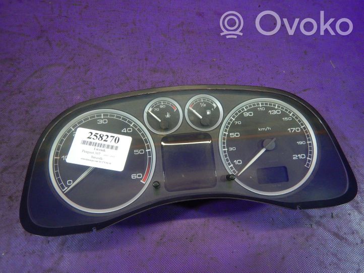 Peugeot 307 Compteur de vitesse tableau de bord P9636708880E