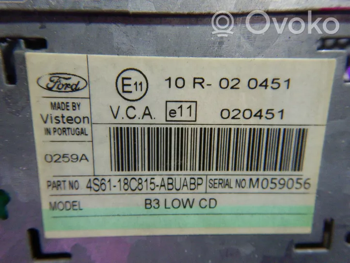 Ford Fiesta Unité principale radio / CD / DVD / GPS 4S6118C815ABUABP