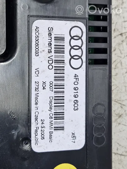 Audi A6 S6 C6 4F Monitori/näyttö/pieni näyttö 4F0919603