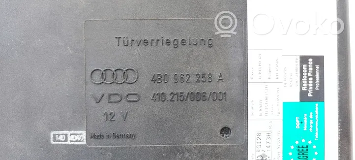 Audi A6 S6 C5 4B Moduł / Sterownik komfortu 4B0962258A