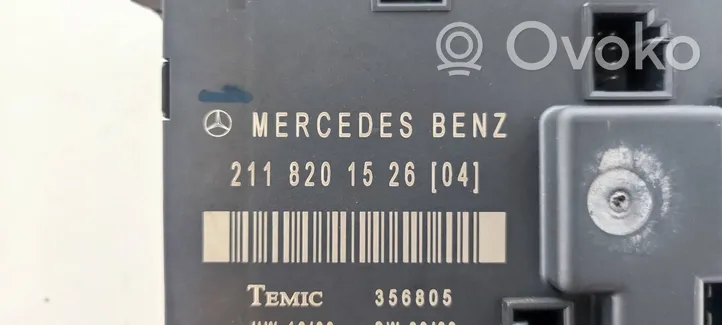 Mercedes-Benz E W211 Centralina/modulo portiere 2118201526