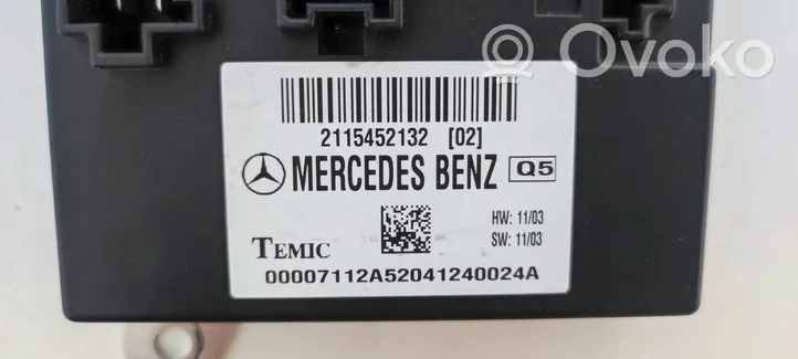 Mercedes-Benz E W211 Moduł / Sterownik komfortu 2115452132