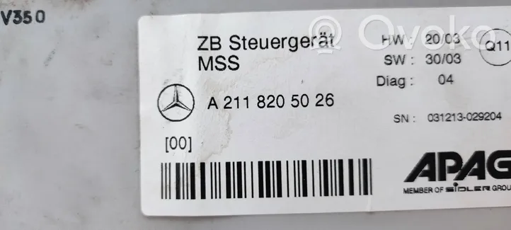 Mercedes-Benz E W211 Altre centraline/moduli A2118205026