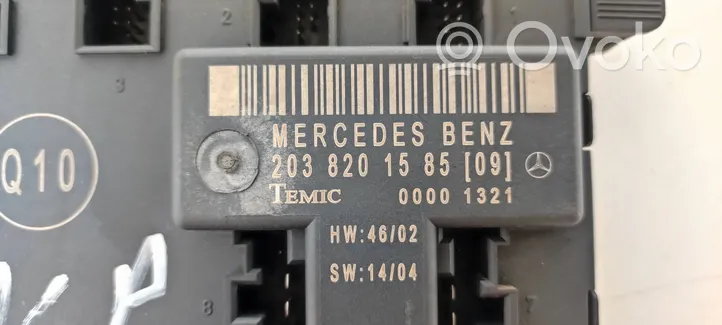 Mercedes-Benz C W203 Sterownik / Moduł drzwi 2038201585