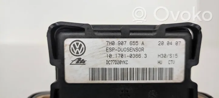 Volkswagen Touran I ESP (stabilumo sistemos) daviklis (išilginio pagreičio daviklis) 7H0907655A