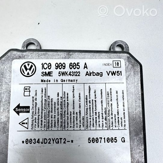 Volkswagen Transporter - Caravelle T5 Centralina/modulo airbag 1C0909605A