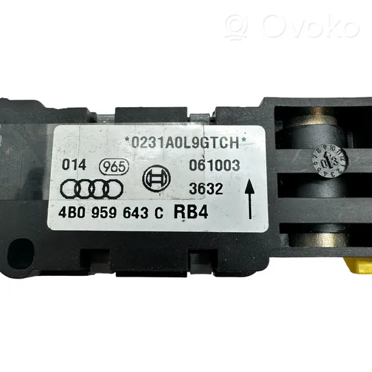 Volkswagen Touareg I Gaisa spilvenu trieciensensors 4B0959643C