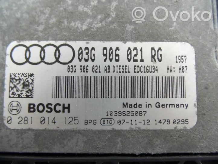 Audi A3 S3 8P Unité de commande, module ECU de moteur 03G906021RG