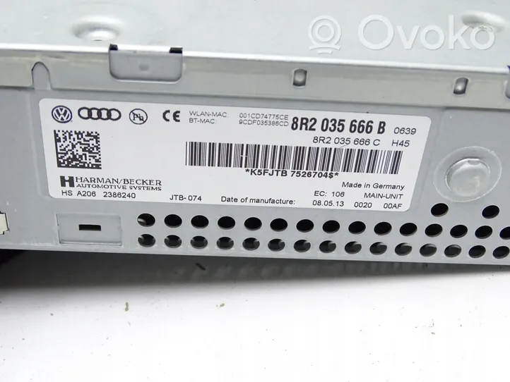 Audi A4 S4 B8 8K Unità di navigazione lettore CD/DVD 8R2035666B