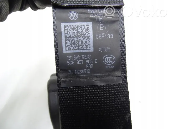 Volkswagen New Beetle Rear seatbelt 5C5857805E