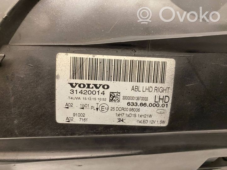 Volvo S80 Priekinis žibintas 31420014