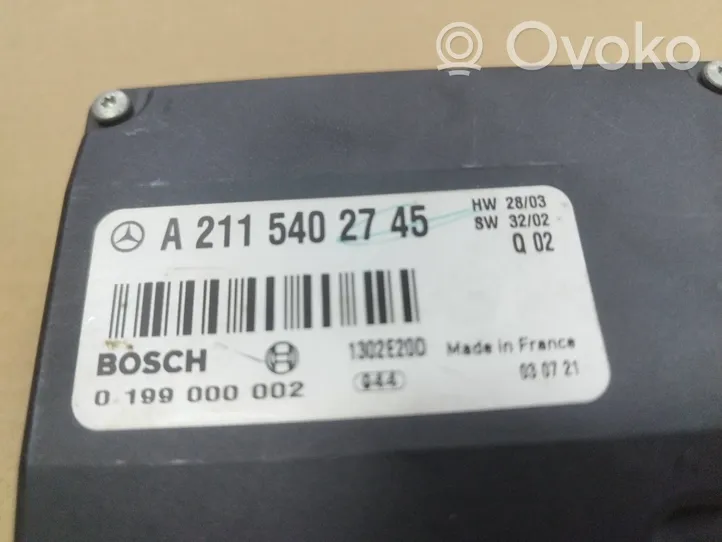 Mercedes-Benz E W211 Module de contrôle de batterie A2115402745