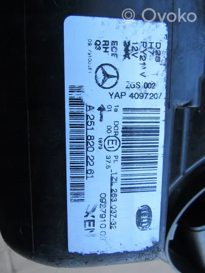 Mercedes-Benz R W251 Lampa przednia A2518202261