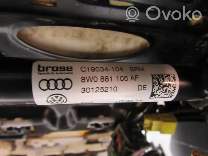 Audi A4 S4 B9 8W Istuimien ja ovien verhoilusarja 8W0881106AF