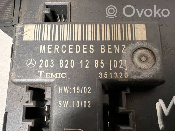 Mercedes-Benz C W203 Sterownik / Moduł drzwi 2038201285