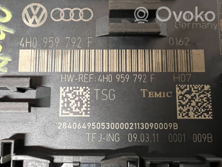 Volkswagen Touareg II Durų elektronikos valdymo blokas 4H0959792F