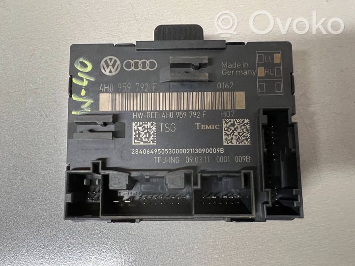 Volkswagen Touareg II Durų elektronikos valdymo blokas 4H0959792F