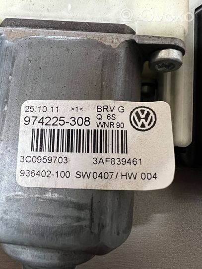 Volkswagen PASSAT B7 Silniczek podnoszenia szyby drzwi tylnych 3C0959795