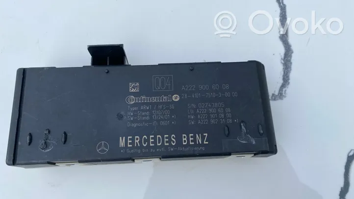 Mercedes-Benz S C217 Sterownik / Moduł elektrycznej klapy tylnej / bagażnika A2229006008