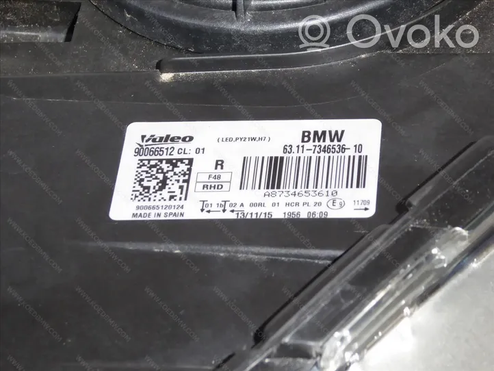 BMW X1 F48 F49 Etu-/ajovalon valaisimen sarja 63117346536