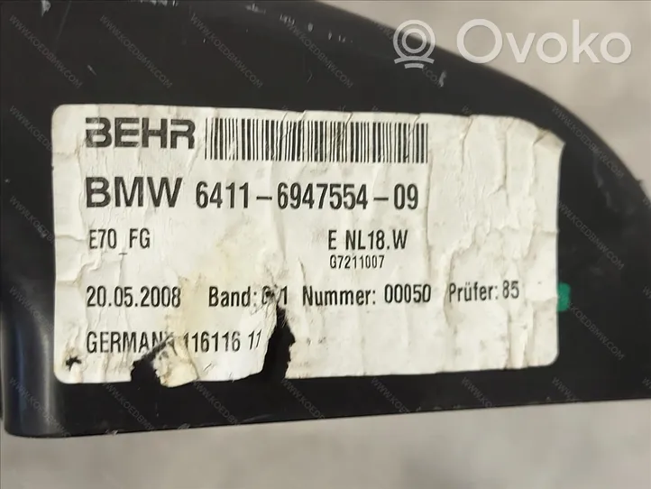 BMW X5 E70 Bloc de chauffage complet 64116977947