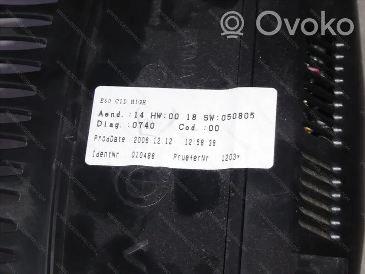 BMW 5 E60 E61 Navigācijas (GPS) sistēmas CD/DVD lasītājs 65829211971