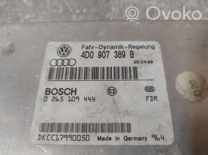 Audi A8 S8 D2 4D Jousituksen ohjainlaite/moduuli 4D0907389B