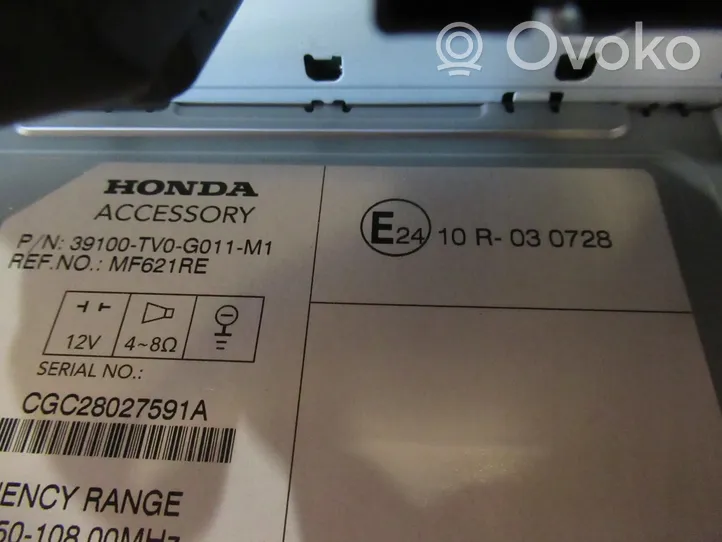 Honda Civic IX Radio/CD/DVD/GPS-pääyksikkö 