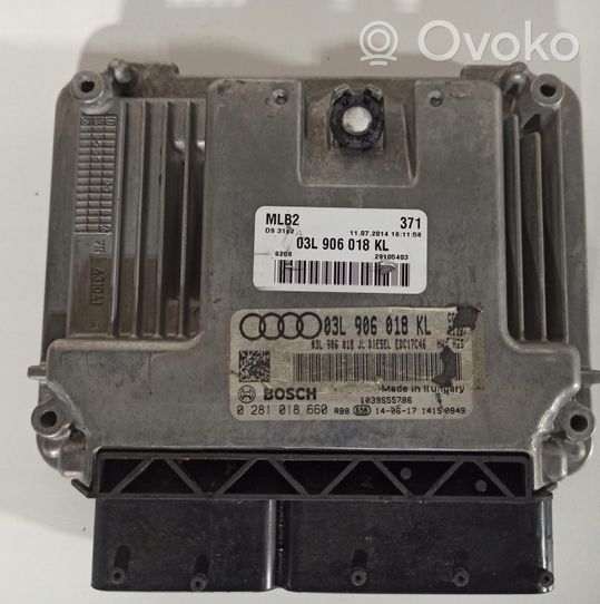 Audi A5 Unité de commande, module ECU de moteur 03L906018KL