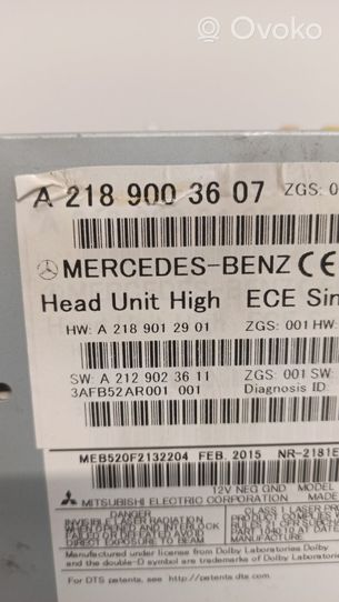 Mercedes-Benz E AMG W212 Radija/ CD/DVD grotuvas/ navigacija A2189003607