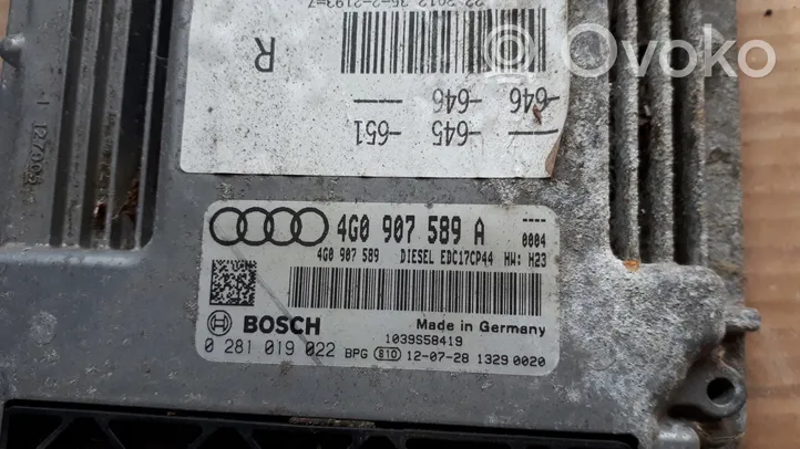 Audi A6 S6 C7 4G Centralina/modulo del motore 4G0907589A
