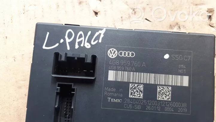 Audi A6 S6 C7 4G Modulo di controllo sedile 4G8959760A