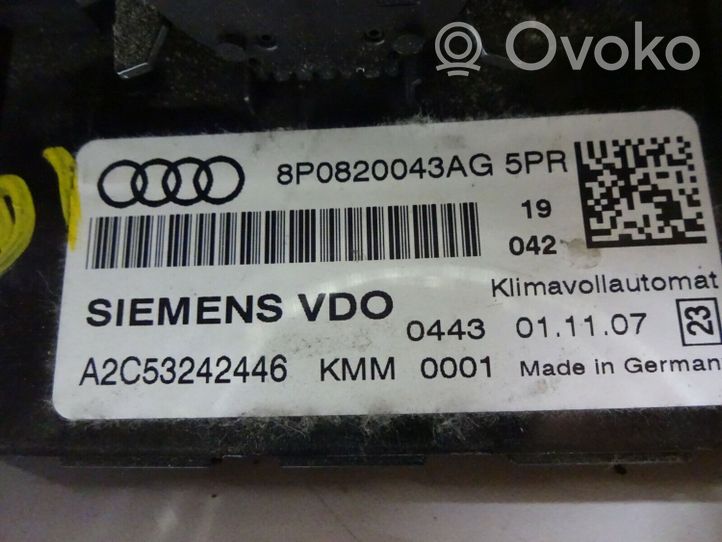 Audi A3 S3 8P Panel klimatyzacji 8P0820043AG